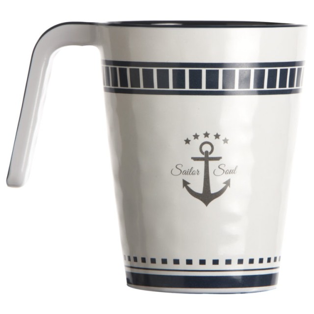 Marine Business Melamine Mug Sailor Soul, (Set 6 PC)