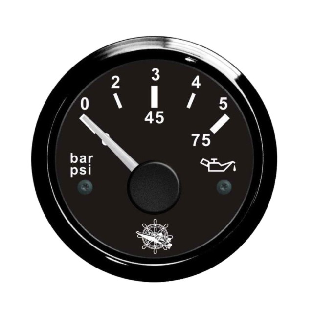 Oil pressure indicator 0/5 bar black