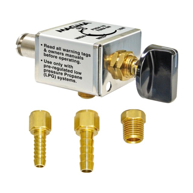 MAGMA Βαλβίδα-regulator ελέγχου χαμηλής πίεσης υγραερίου για χρήση από φιάλη (hose 6-8mm), Low PresLPG Valve , Eur/NZ, Typ3, (00
