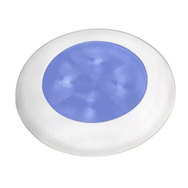 LED COURTESY LAMP 12V BLUE  (WHITE RIM)