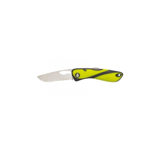 Offshore Knife Single Serrated Blade Fluo/Black