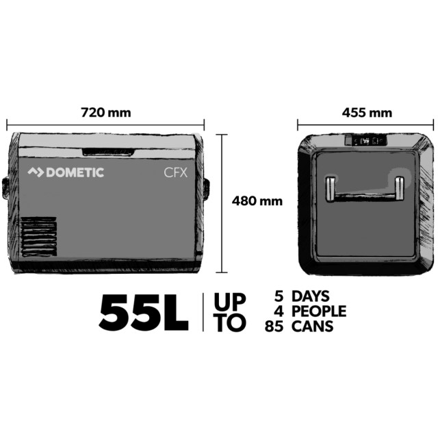Dometic CFX3 55 Portable Compresor Cooler And Freezer,55lt