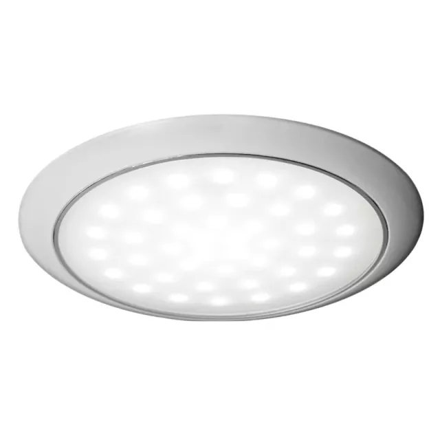 Ultra-flat LED light white ring nut 12/24 V 3 W