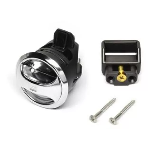 NOVIBRA panel latch for doors black body, chrome cup, black handle