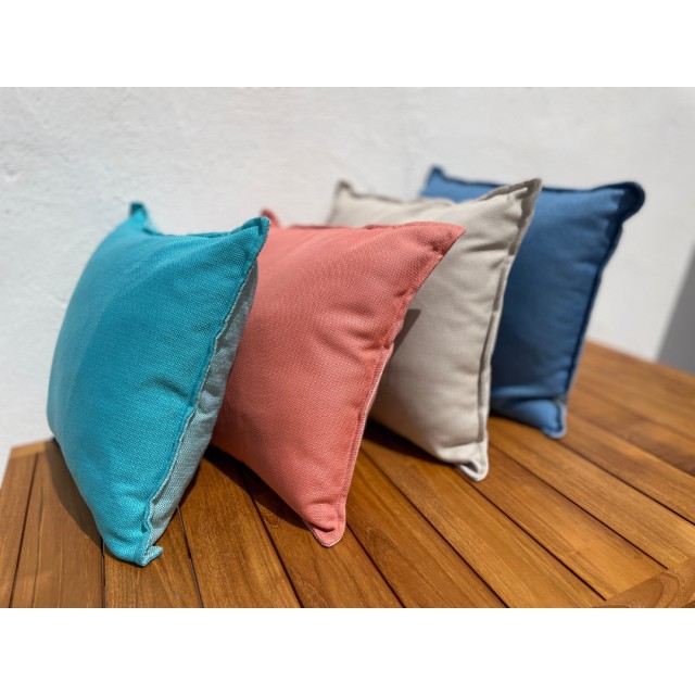 Embroidered Cushion + Filling Aruba – Sand, Set 2 Pc