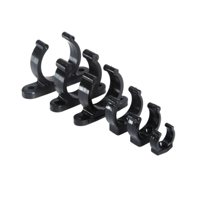 Heavy duty plastic clip black 30 mm