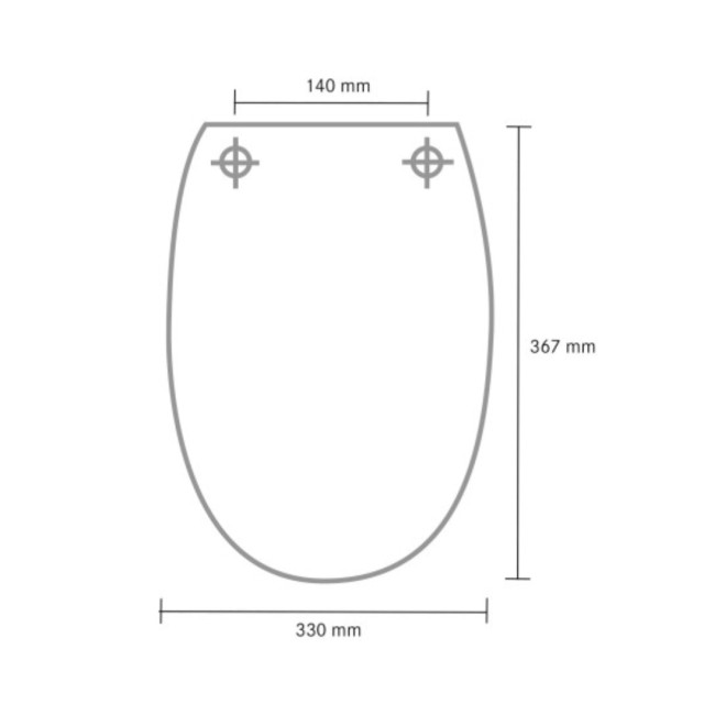 WC Comfort Seat with Soft Close, Compact (Plastic)