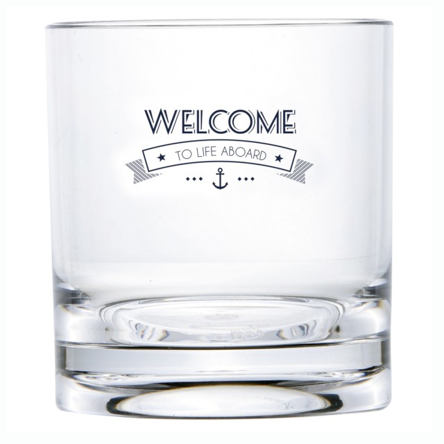 Marine Business Water Glass, Set of 6 pieces Welcome on Board
