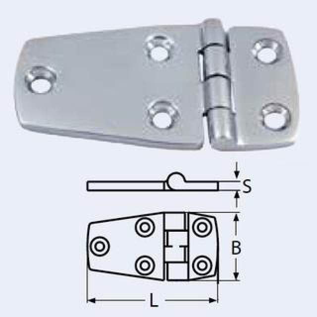 Door hinge 76x38x4mm
