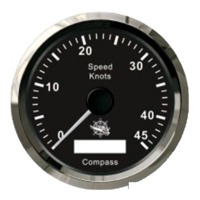 Speedometer w/GPS compass Black/Glossy