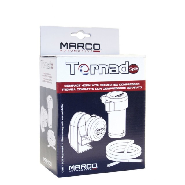 TORNADO SPLIT compact twin tone horn with separated compressor TR2/S 12V