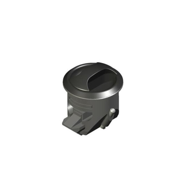 NOVIBRA panel latch for drawers black body, black cup, black handle