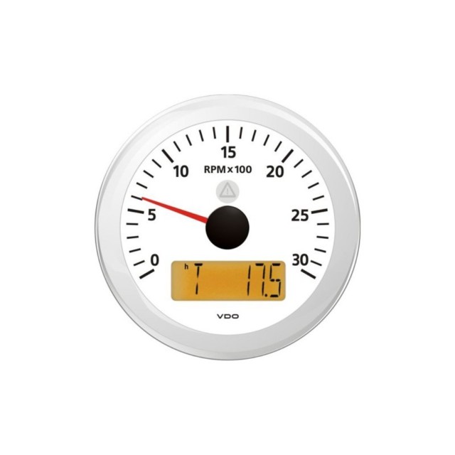 Tachometer 3.000 RPM White 85mm Veratron ViewLine