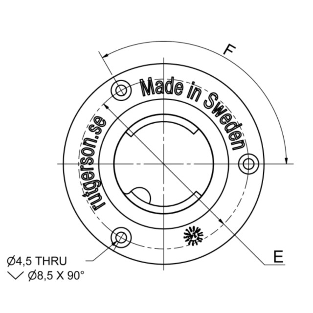 Deck Filler for Waste, 38mm, thread-lock