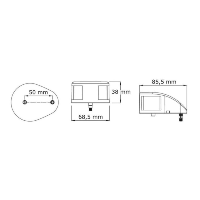 Mouse Deck navigation light red SS body
