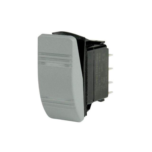 Contura DPDT On-On Rocker Switch with 2 Amber LEDs – 12/24 V