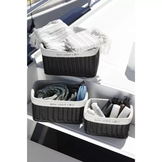 Set Of 3 Hawaii Baskets – Black, Set 3 Pc
