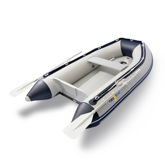 Inflatable tender Nautend with inflatable keel & inflatable floor light grey & navy blue