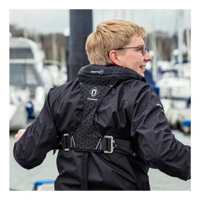 Crewfit+ 180N Pro – Automatic Lifejacket with Harness, Light & Hood