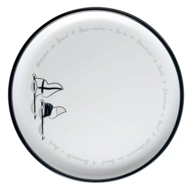 Melamine Non-slip Dinner Plate Welcome On Board, 6 Pc