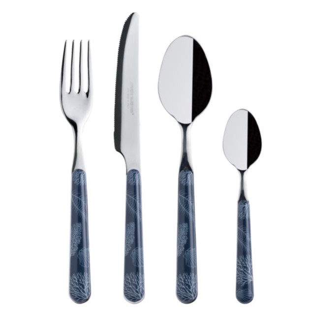 Cutlery Set for 6 Persons Living Marine Business (Set of 24 Pieces)