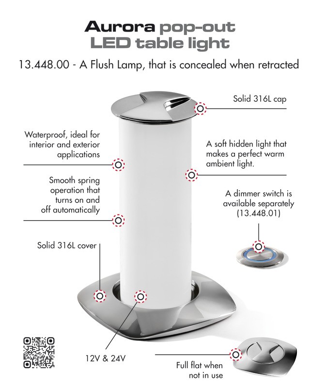 Aurora pop-out LED table light