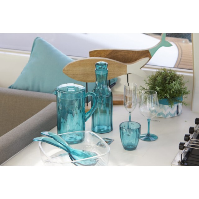Ms Happy Champagne Glass – Turquoise, Set 6 U.