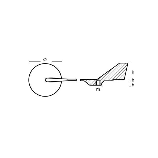 Ανόδιο Yamaha Trim Tab 60-90HP