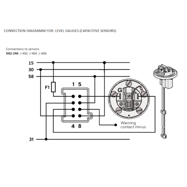 Στάθμη γλυκού νερού Veratron ViewLine - 52mm μαύρο 4-20mA 12-24V DLRB