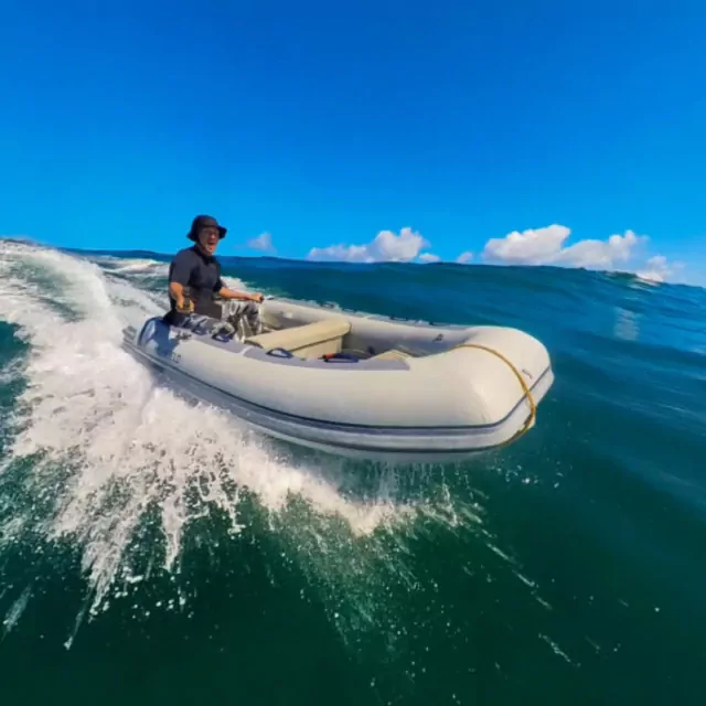 Tender Highfield Inflatable Boat PVC with Aluminum hull ,EVA teak
