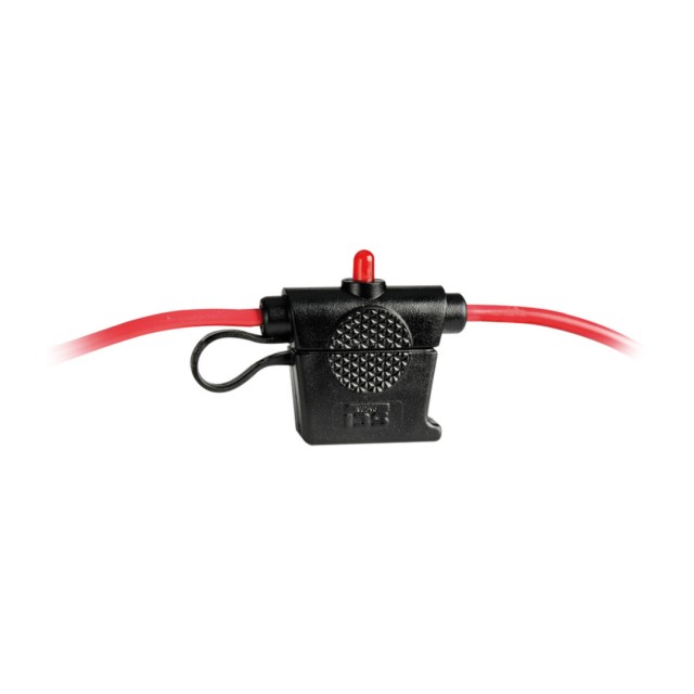 Watertight fuse holder with warning LED light