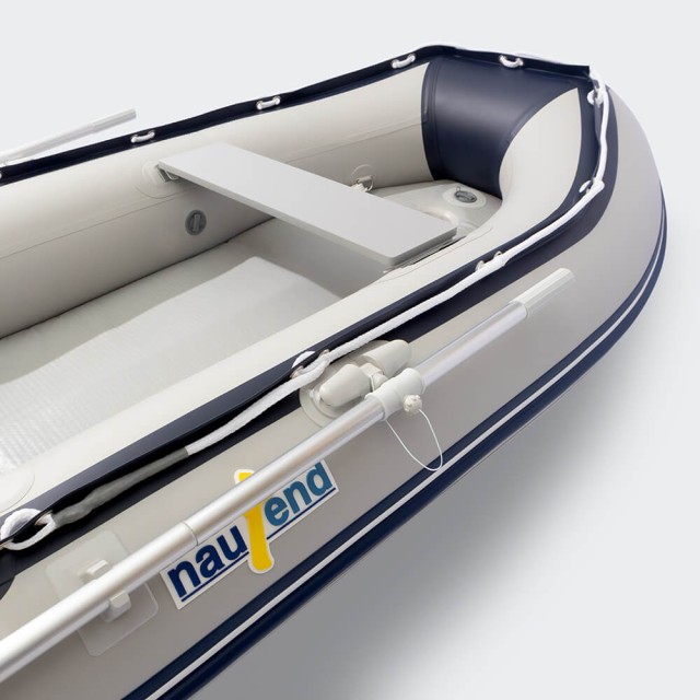 Inflatable tender Nautend with inflatable keel & inflatable floor light grey & navy blue