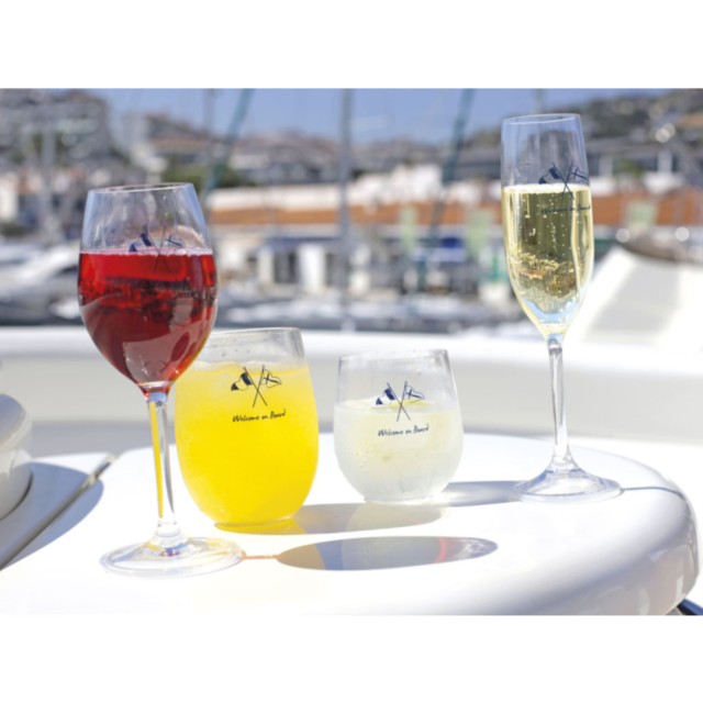 Welcome on Board Marine Business Non-Slip Champagne Glass (6 Pieces)