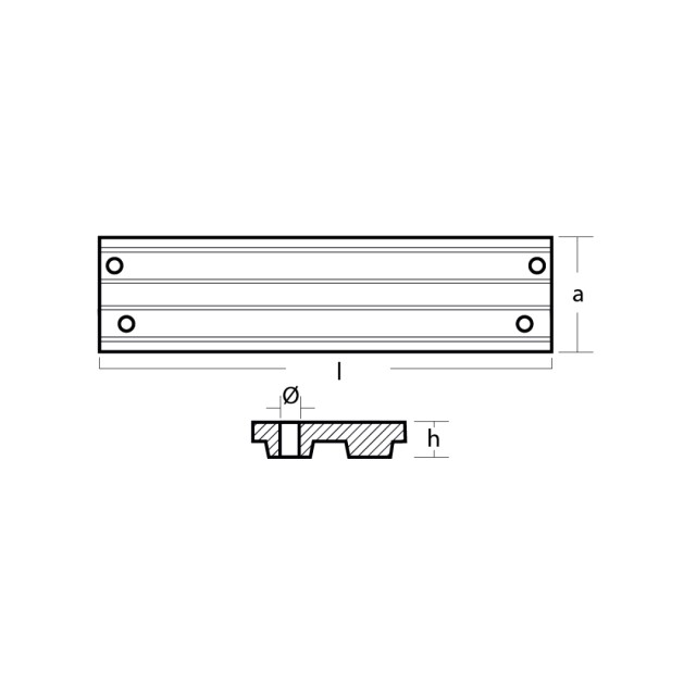 Ανόδιο Mercury Μπάρα για Trim