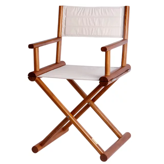 Directors Chair Folding Teak Ecru Marine Business