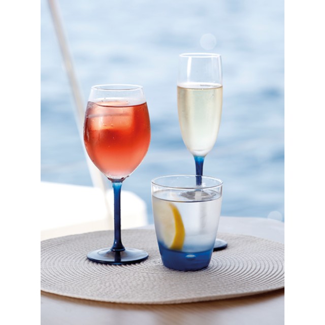 Blue Wine Glass Ecozen BPA Free F:8cm (Set of 6) Party