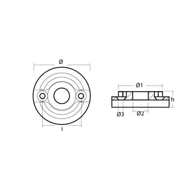 Anode Vetus small collar for KGF75 and 95