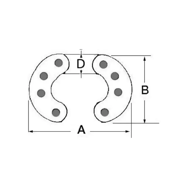 8-pin SS connecting link 12 mm