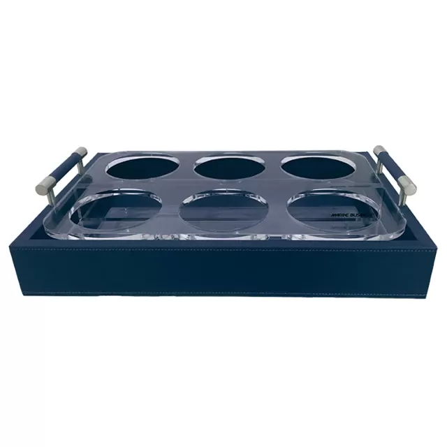 Cup Holder 38x24,5x5 cm Tray Waves – Blue L