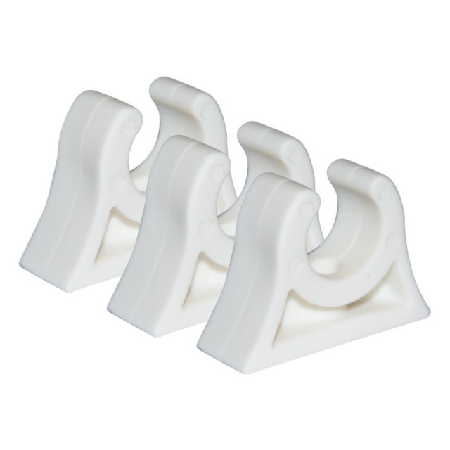 Tube clip 25/26 mm , White
