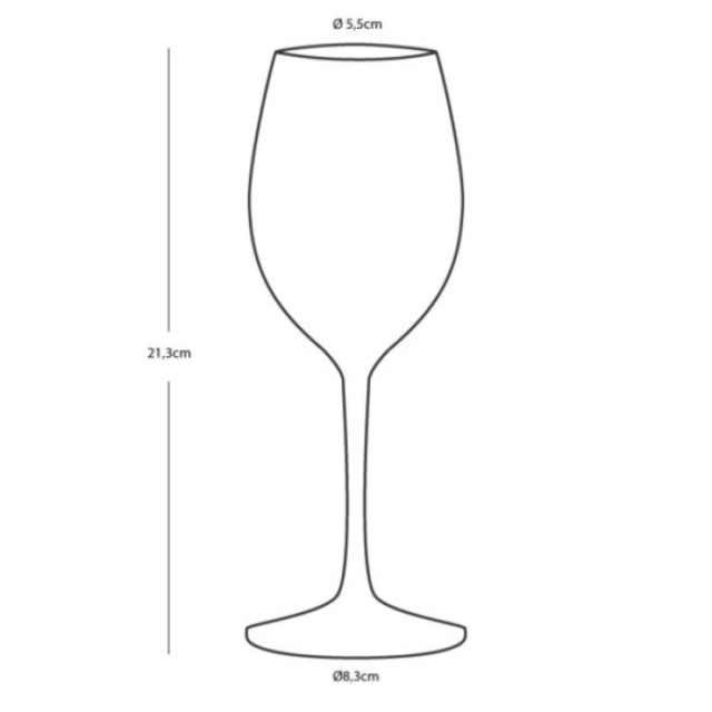 Wine Glass Anti-Slip Φ5.5cm Living Marine Business Copolyester (T) – BPA Free (Set of 6 Pieces)