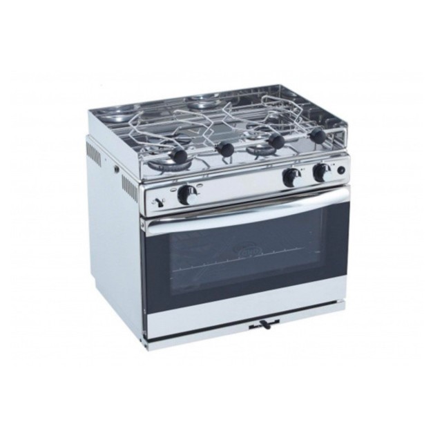 Cooker with oven with 3 burners
