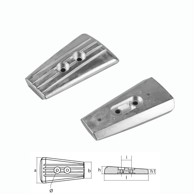 Plate Anode for VOLVO PENTA stern drive serie DPS-A, DPS-B, FWD