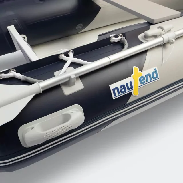 Inflatable boat Nautend PVC with single aluminium hull RAB/ Grey with diagonal navy