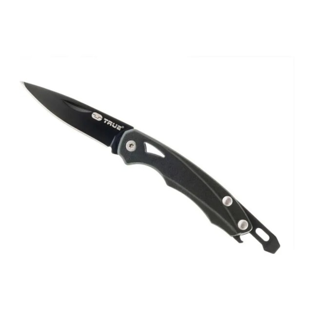 Slip Pocket Knife Survival Black with Blade made of Stainless Steel